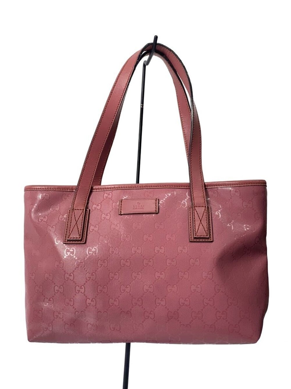 Gucci GG Imprime Joy tote bag pink canvas leather Pink